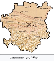 خرائط القوقاز والشيشان